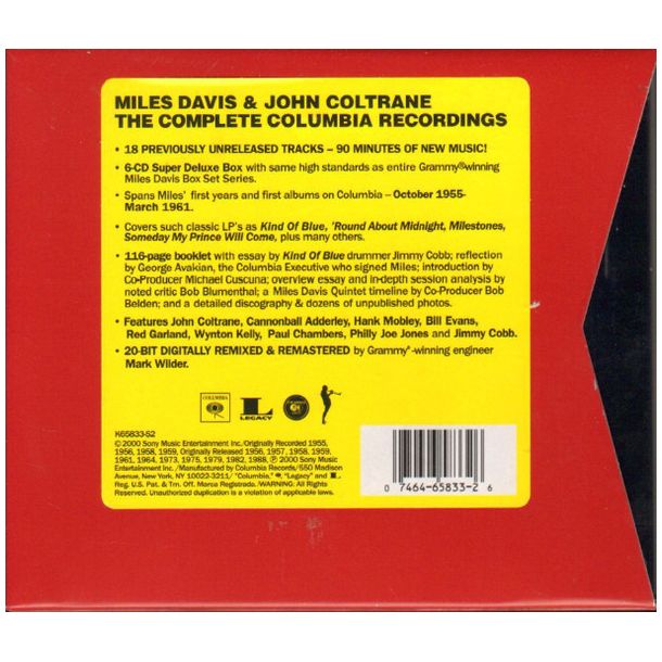 Miles Davis & John Coltrane - The Complete Columbia Recordings 1655-1961 6CD Box Set (Used)