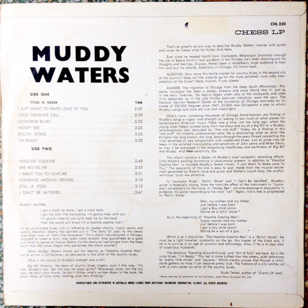 Muddy Waters - The Best Of Muddy Waters LP (Used)