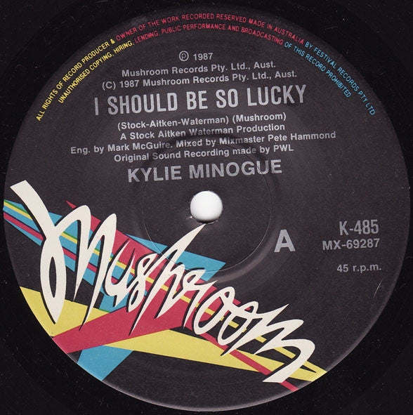 Kylie Minogue - I Should Be So Lucky 7" Vinyl Single (Used)