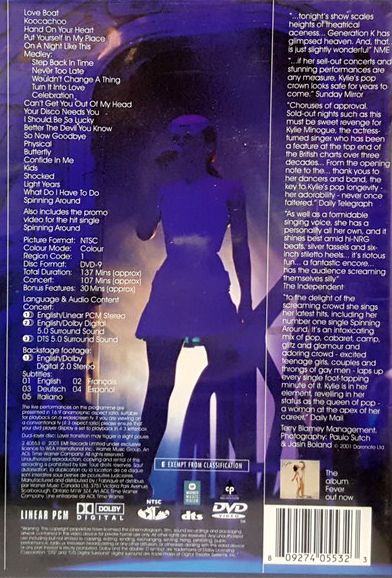 Kylie Minogue – Kylie Live In Sydney DVD