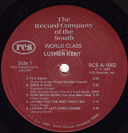 Luther Kent – World Class Vinyl LP (Used)