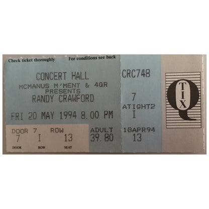 Randy Crawford - 1994 Australia Original Concert Tour Program With Ticket