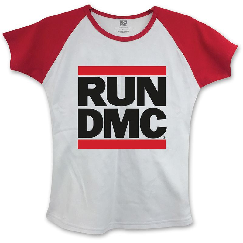 Run DMC - Logo White/Red Ladies T-Shirt
