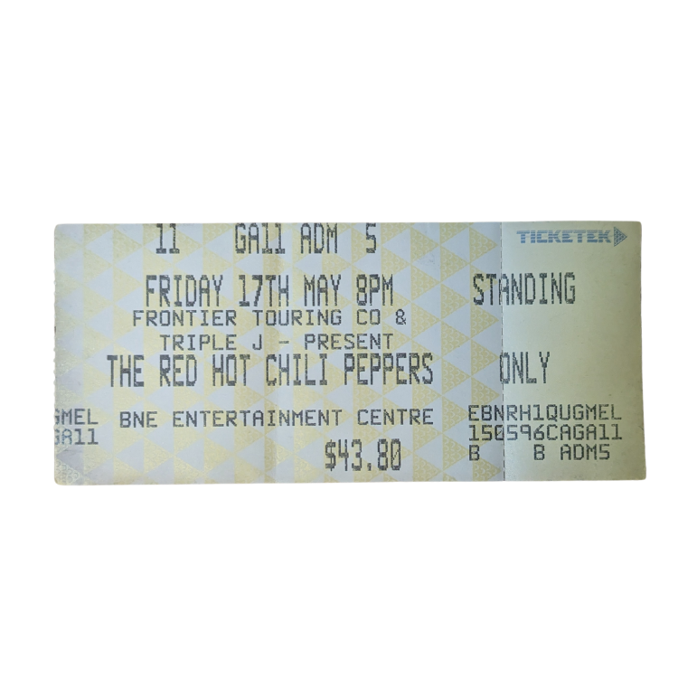 Red Hot Chili Peppers - One Hot Minute 1996 Tour Original Vintage Concert Ticket