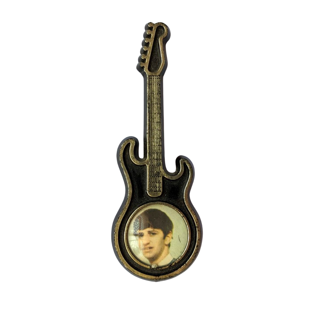 Beatles - Original 1960s Ringo Starr Invicta Guitar Fabulous Beatles Jewellery Brooch Pin