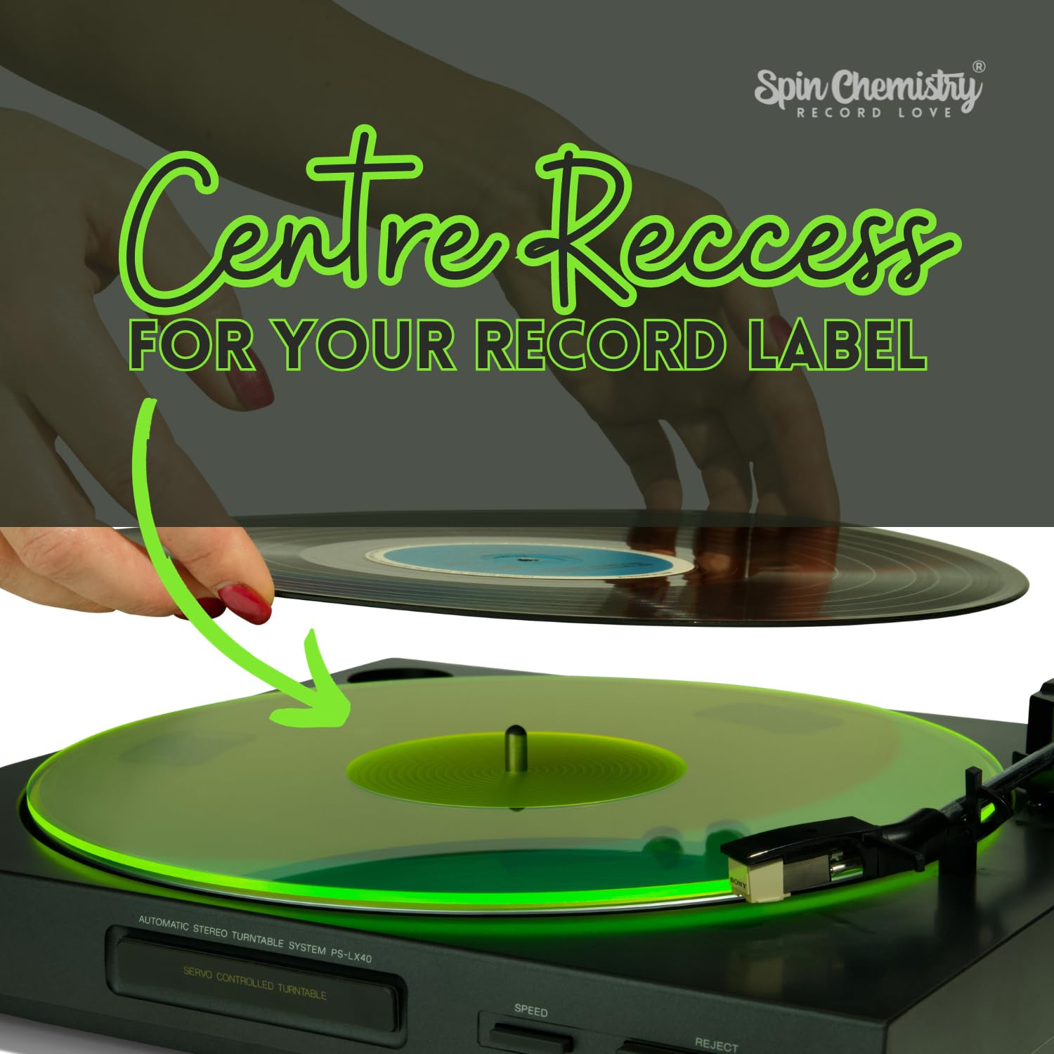 Spin Chemistry - Acrylic Turntable Slipmat (Groovy Green)