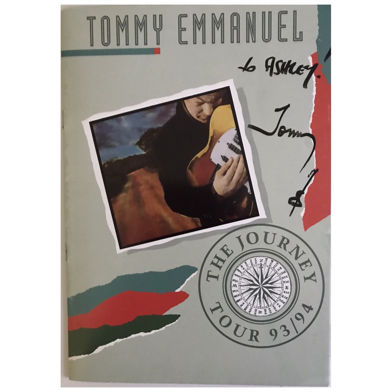 Tommy Emmanuel - The Journey 1993/94 Australia Original Concert Tour Program With Signature