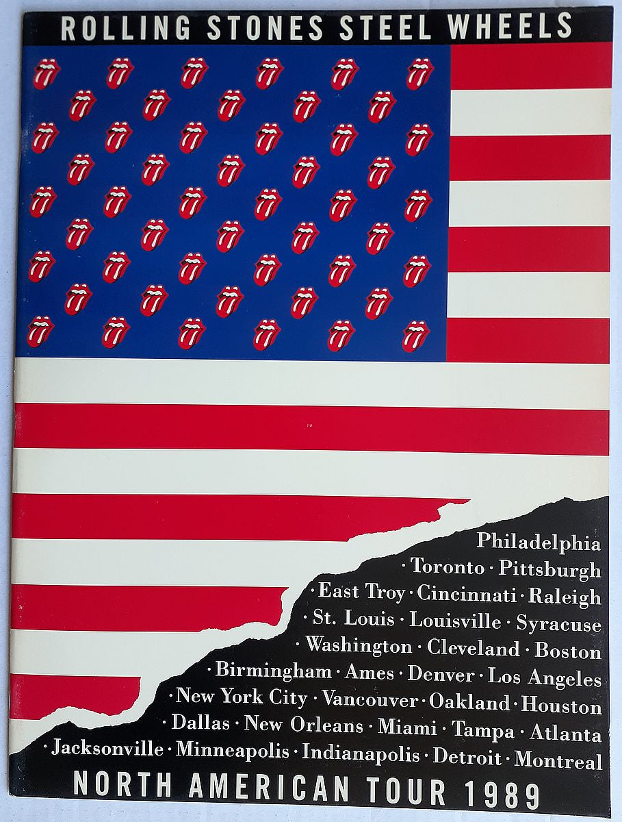 Rolling Stones - Steel Wheels 1989 North American Original Concert Tour Program