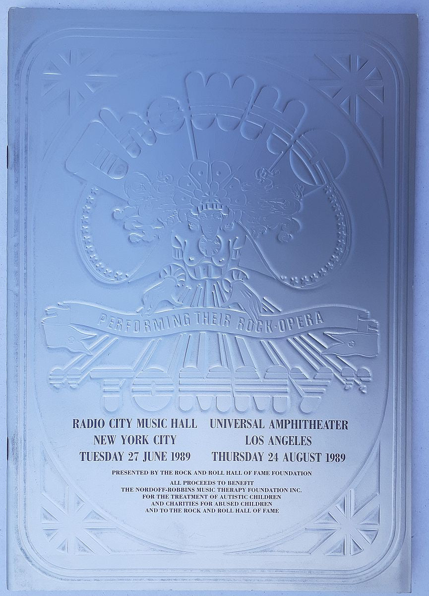 Who - Tommy 1989 Original Concert Tour Program