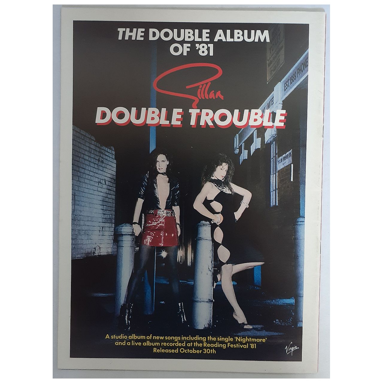 Gillan - Double Trouble Tour 1981 Concert Program