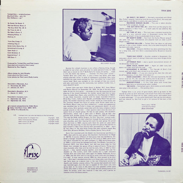 Tarheel Slim – No Time At All Vinyl LP (Used)