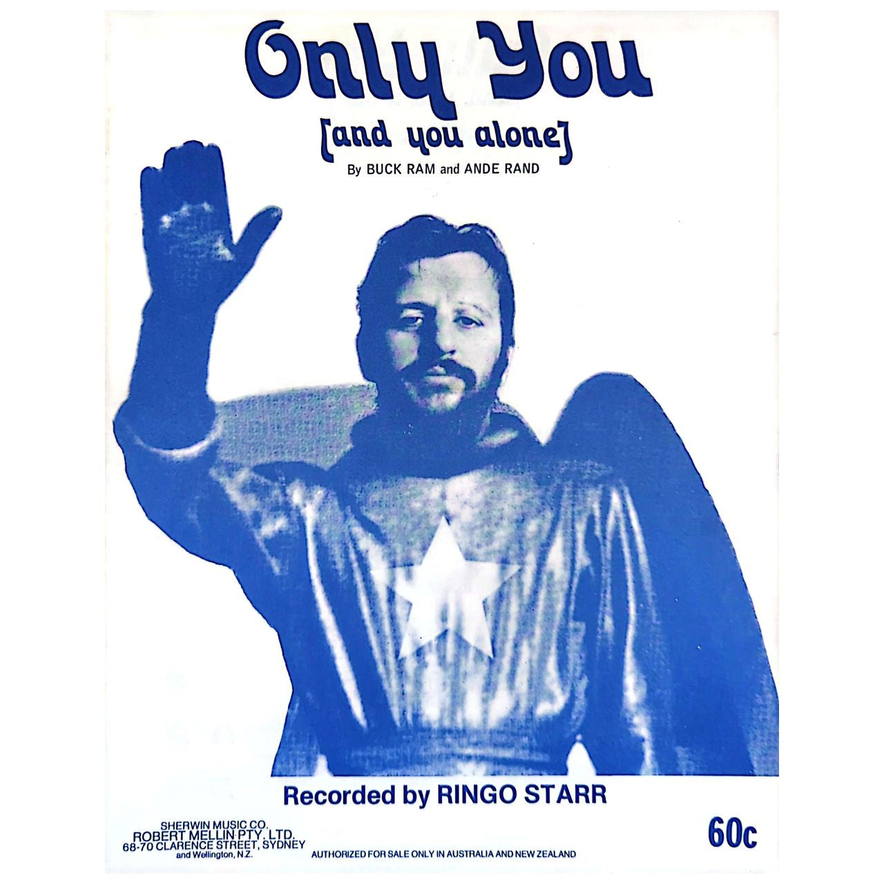 Ringo Starr - Only You And You Alone (1954) Australian Sheet Music (Vintage)