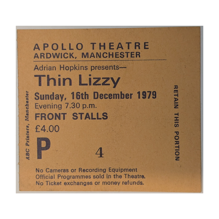 Thin Lizzy - Black rose Tour 1979 Original Vintage Concert Ticket