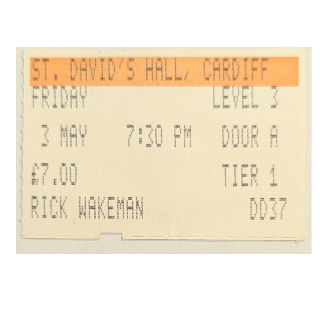 Rick Wakeman - 1985 Tour Original Vintage Concert Ticket – Rockaway Records