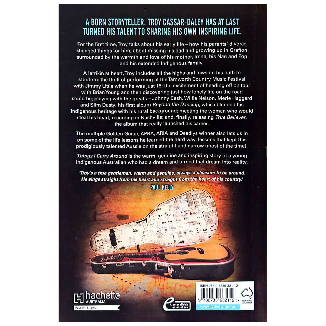 Tom Gilling - 2016 Troy Cassar-Daley: Things I Carry Around 1st Ed Book (Used)