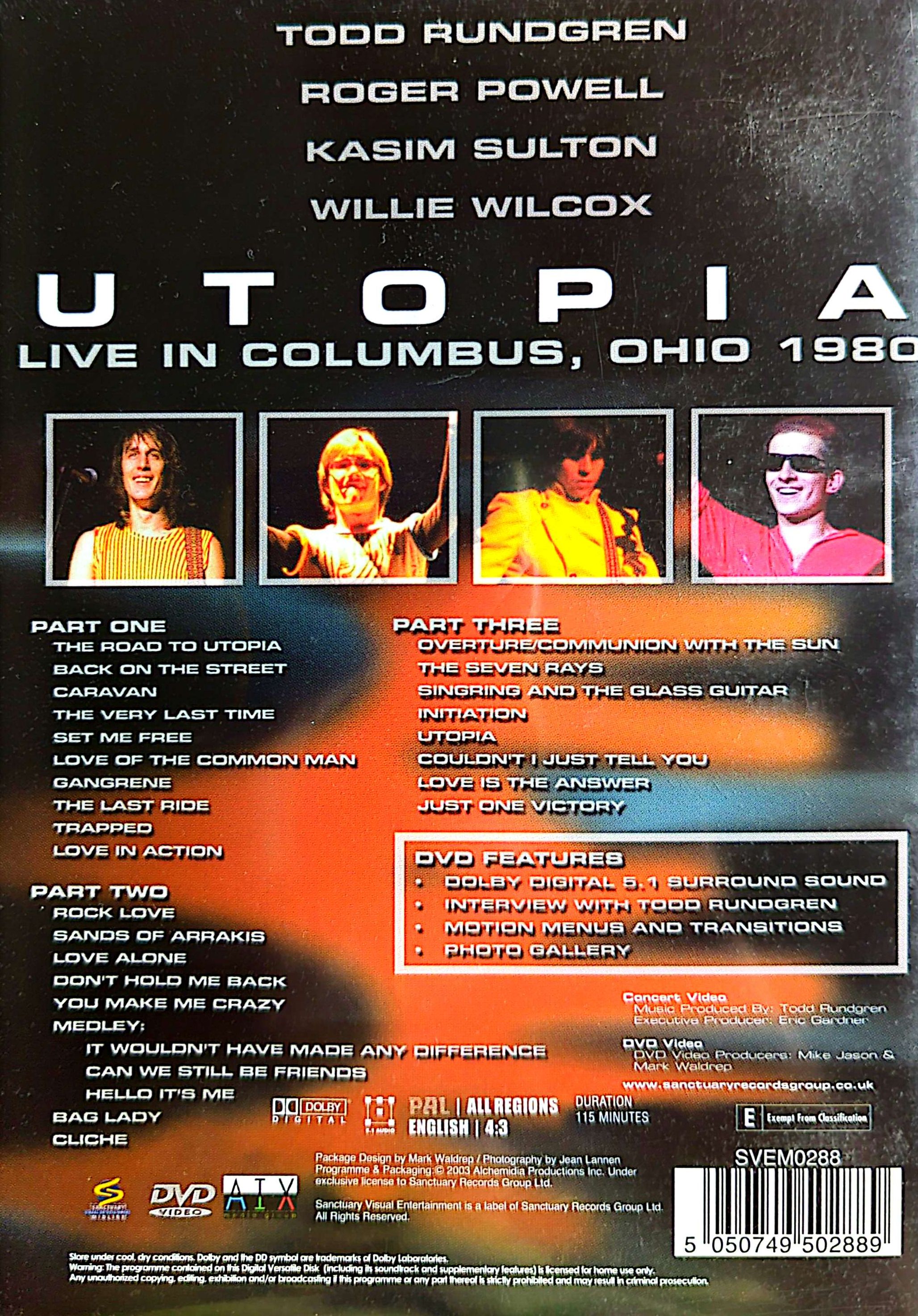 Utopia - Live In Columbus Ohio 1980 DVD