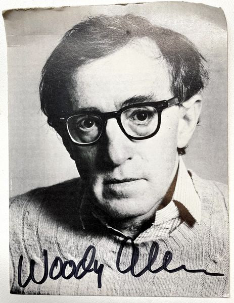 Woody Allen - B&W Postcard Autographed