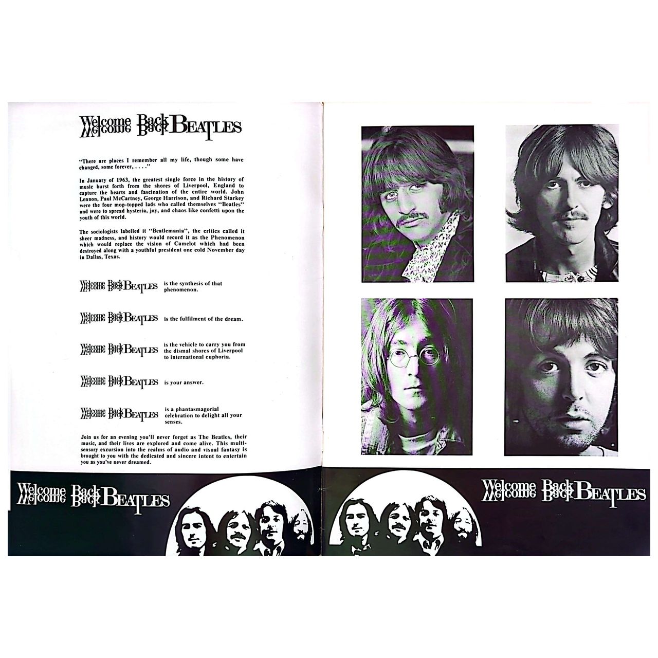 Beatles - 1977 Away With Words Program + Insert