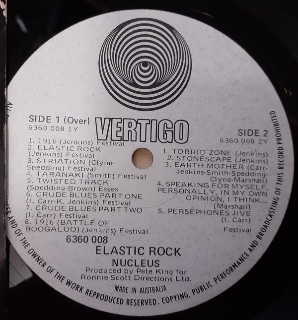 Nucleus - Elastic Rock Vinyl LP (Used)