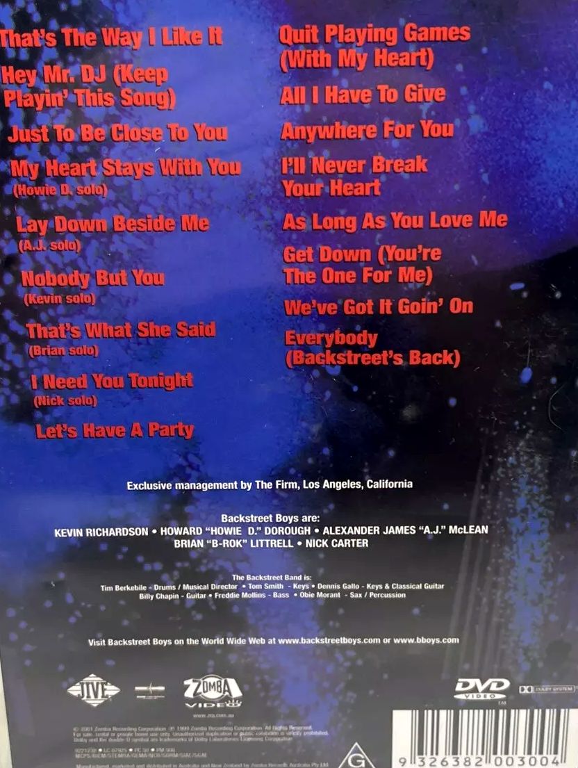 Backstreet Boys - Homecoming: Live In Orlando DVD