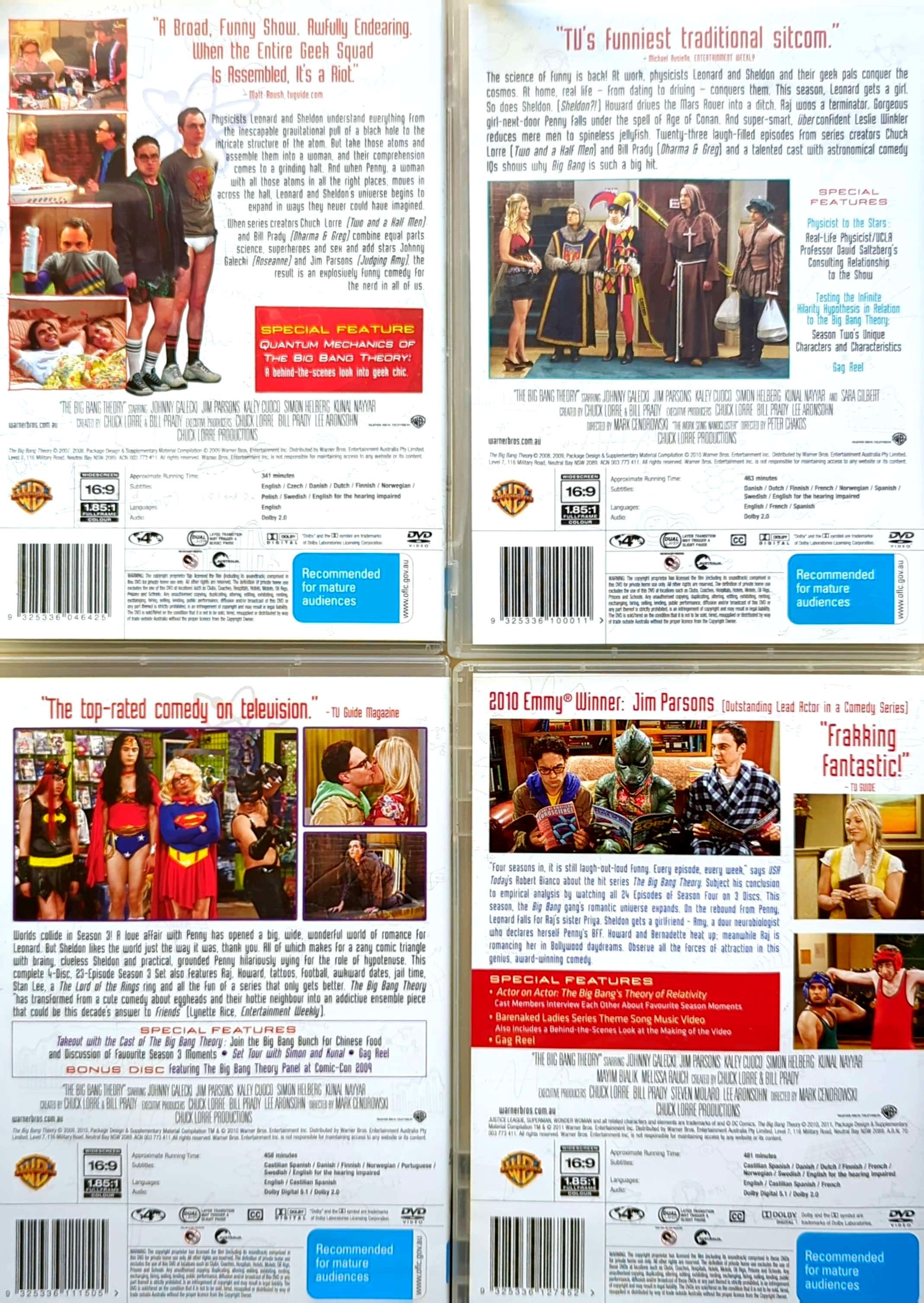 Jim Parsons - Big Bang Theory Seasons 1-4 14DVD Set (Used)