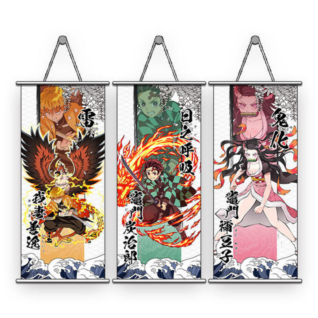 Demon Slayer - Various Hanging 72cm x 35cm Fabric Poster
