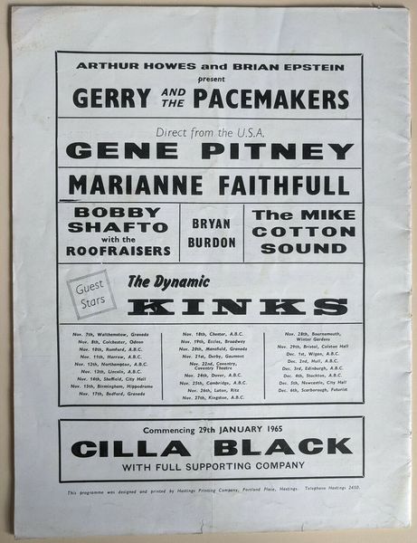 Beatles - 1964 UK With Mary Wells Original Concert Tour Program