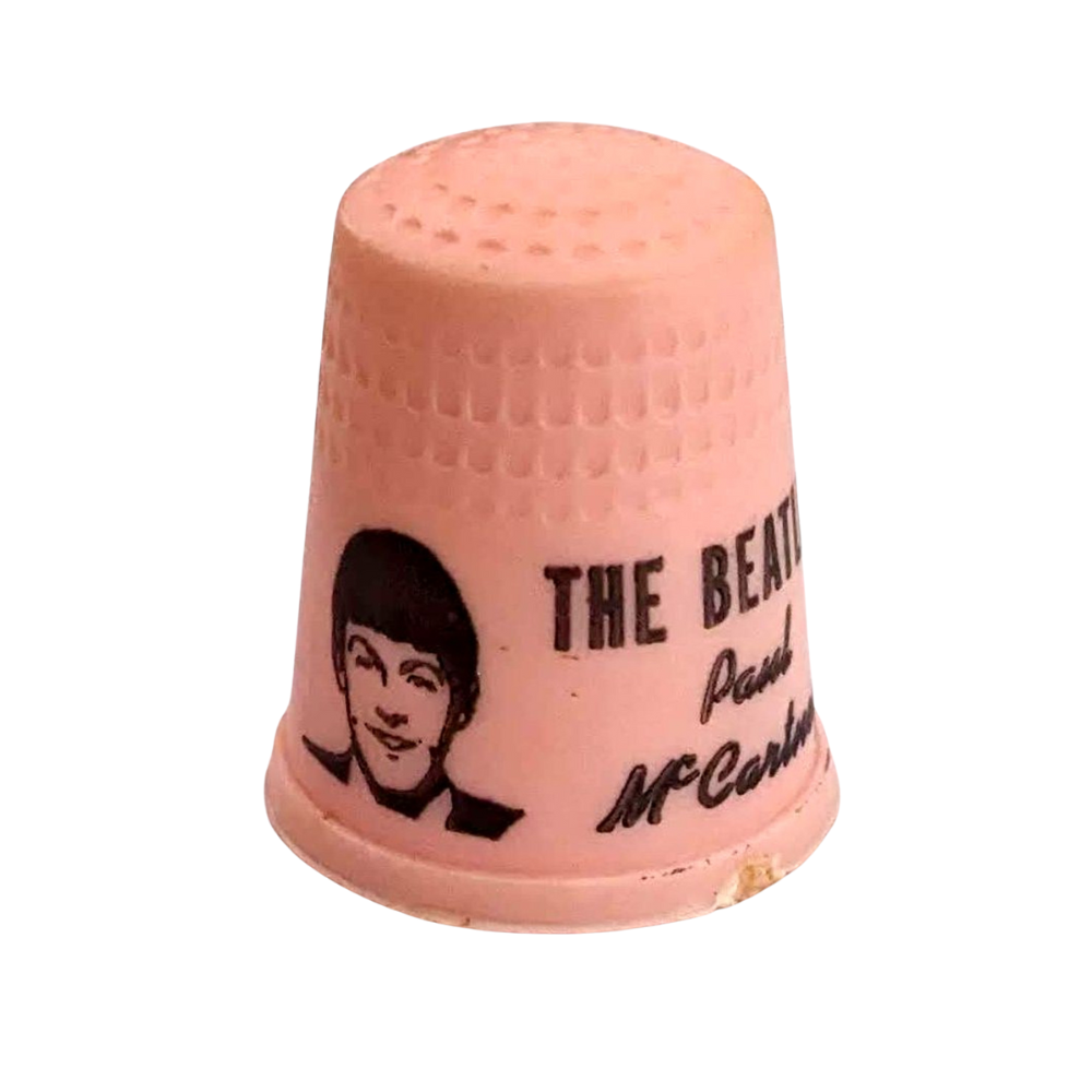 Beatles - Vintage 1960s Pink Plastic Paul McCartney Thimble