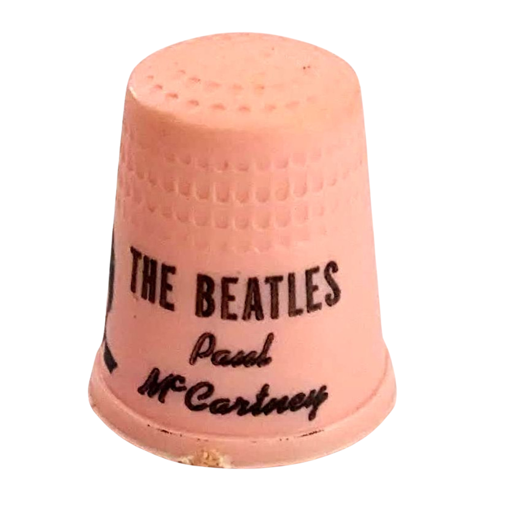 Beatles - Vintage 1960s Pink Plastic Paul McCartney Thimble