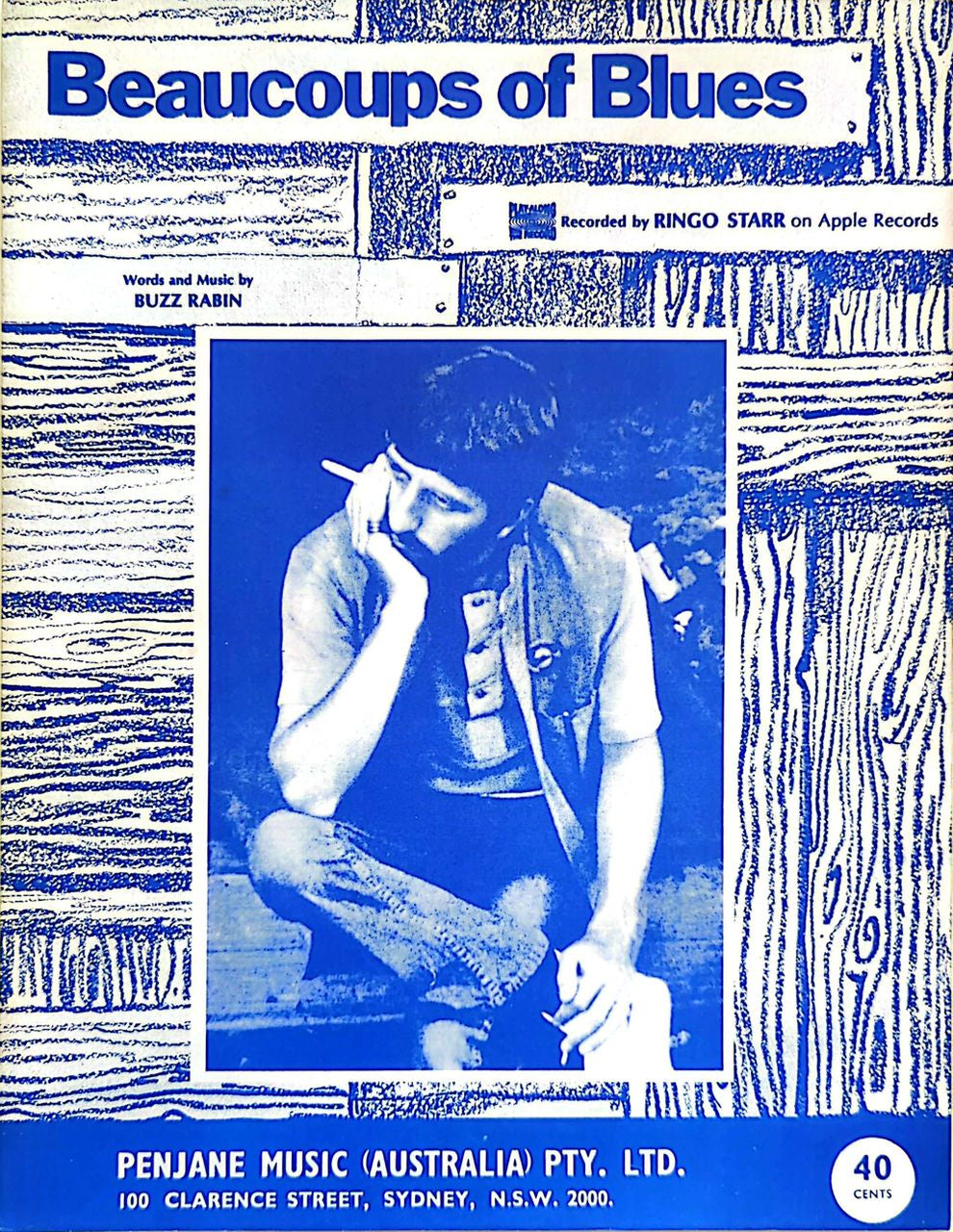Ringo Starr - Beaucoups Of Blues (1970) Australian Sheet Music (Vintage)