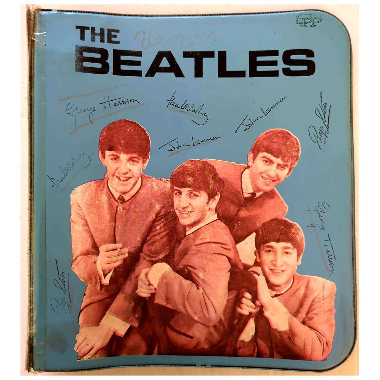 Beatles - 1960s Blue 3-Ring Binder NEMS Standard Plastic Products