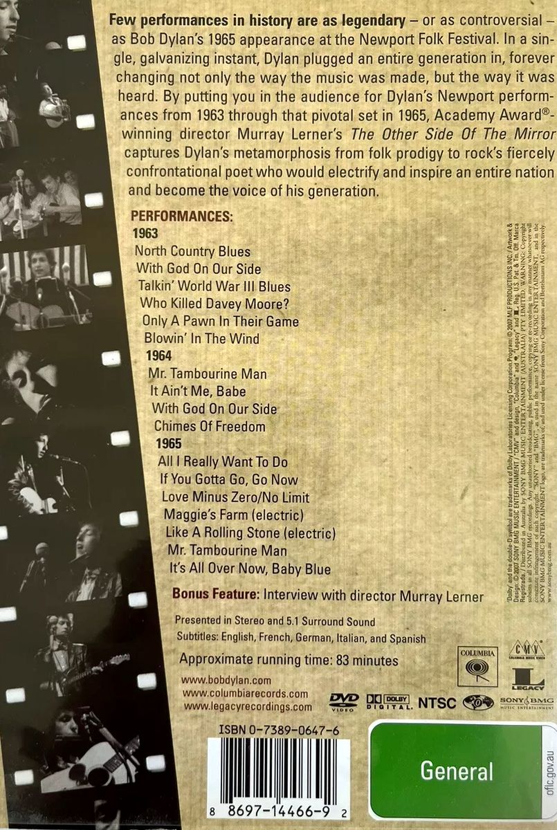 Bob Dylan – The Other Side Of The Mirror Live At The Newport Folk Festival 1963 - 1965 DVD