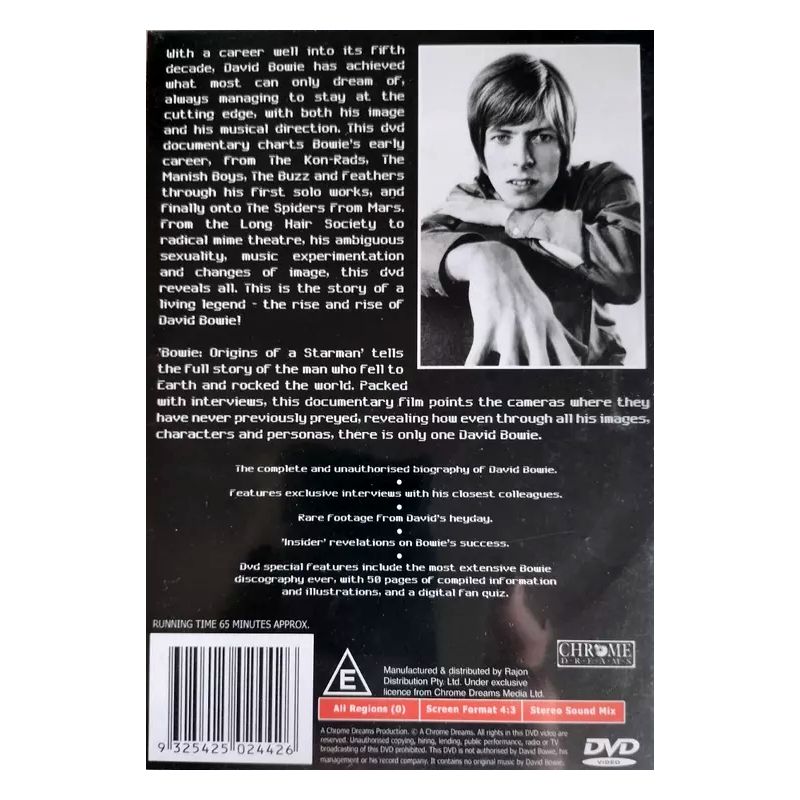 David Bowie - Origins Of A Star Man DVD (Used)