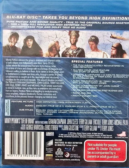 Graham Chapman - Monty Python's Life Of Brian The Immaculate Edition (1979) Blu-Ray DVD (Used)