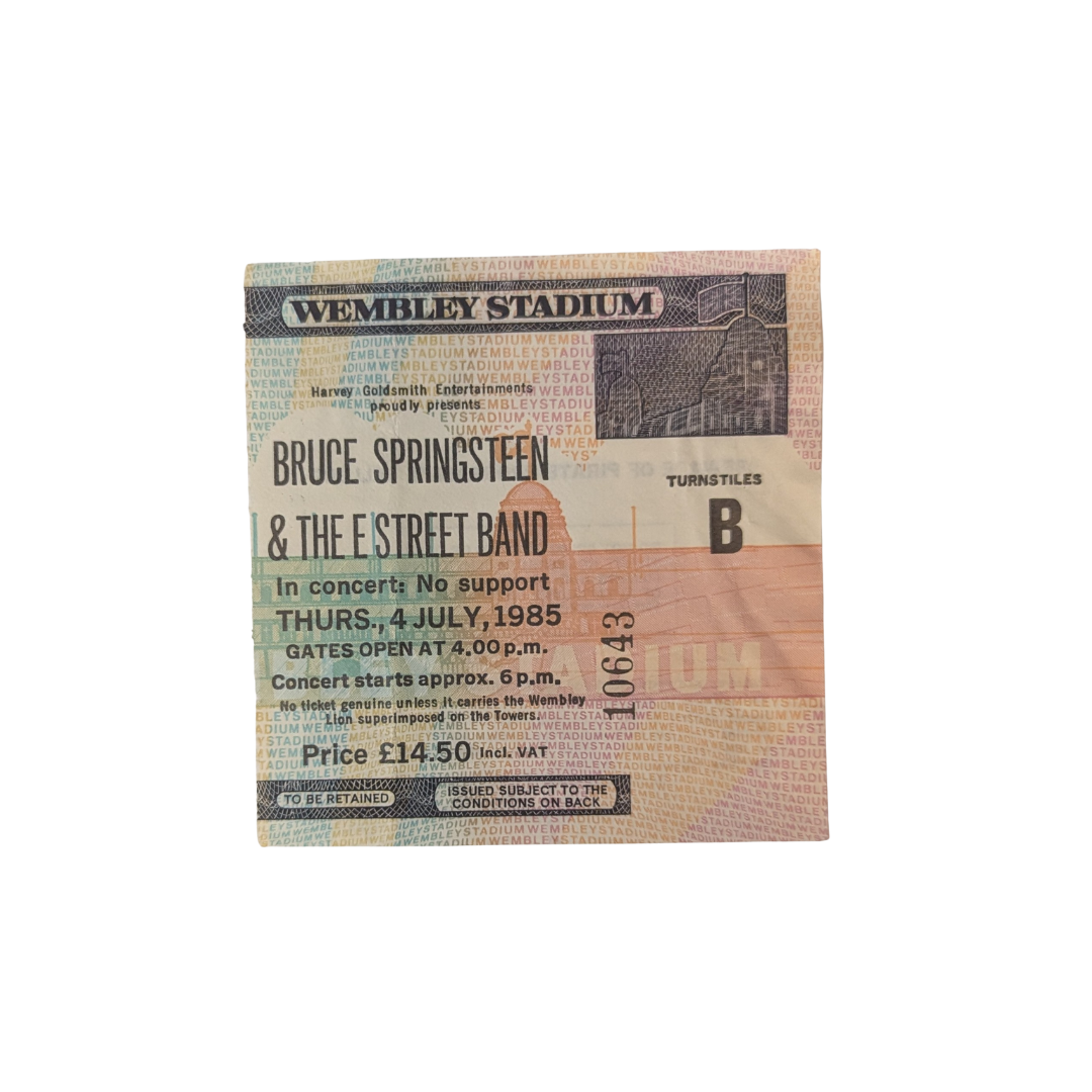 Bruce Springsteen & The E Street Band - Born In The USA Tour 1985 Original Vintage Concert Ticket