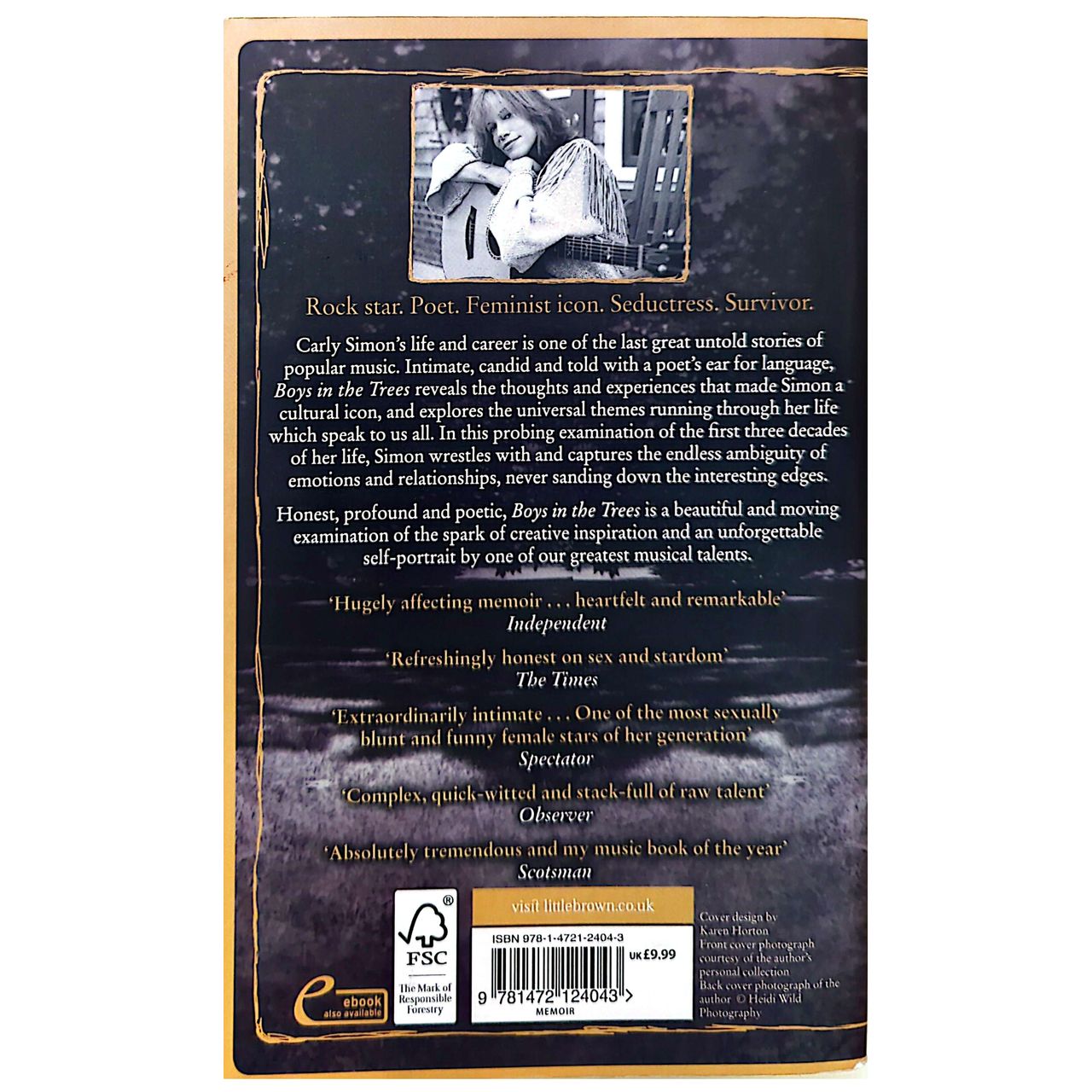 Carly Simon - Boys In The Trees: A Memoir Paperback Book (2016)