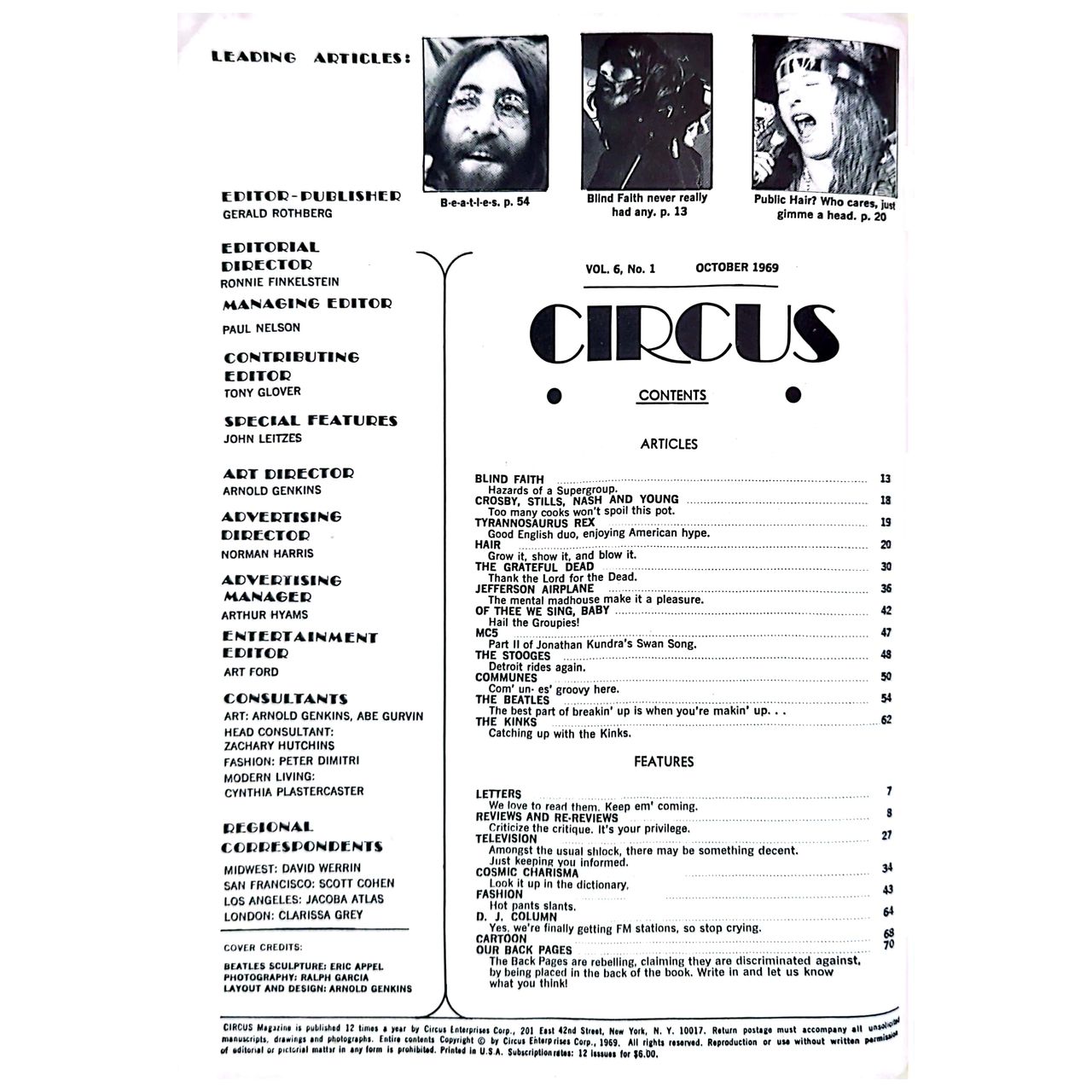 Beatles - Circus Oct 1969 Woodstock Magazine