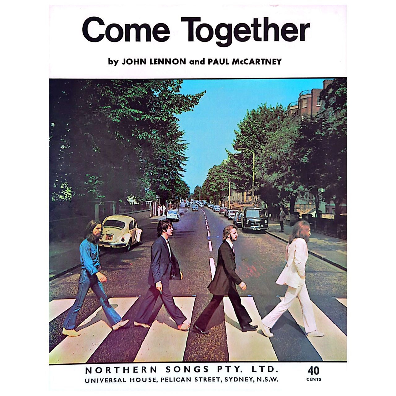 Beatles - Come Together (1969) Australian Sheet Music (Vintage)