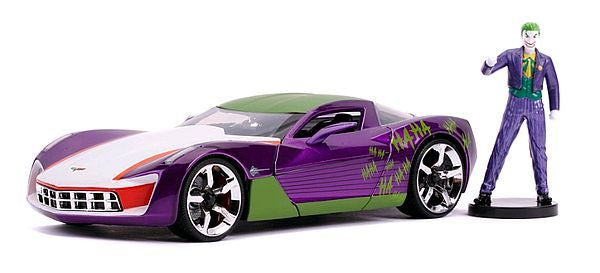 Batman - 1:24 Joker 2009 Corvette Hollywood Ride Die Cast Car