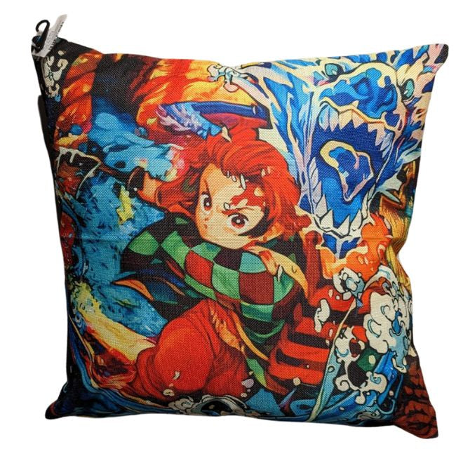Demon Slayer - Tanjiro Kamado Canvas Style Cushion