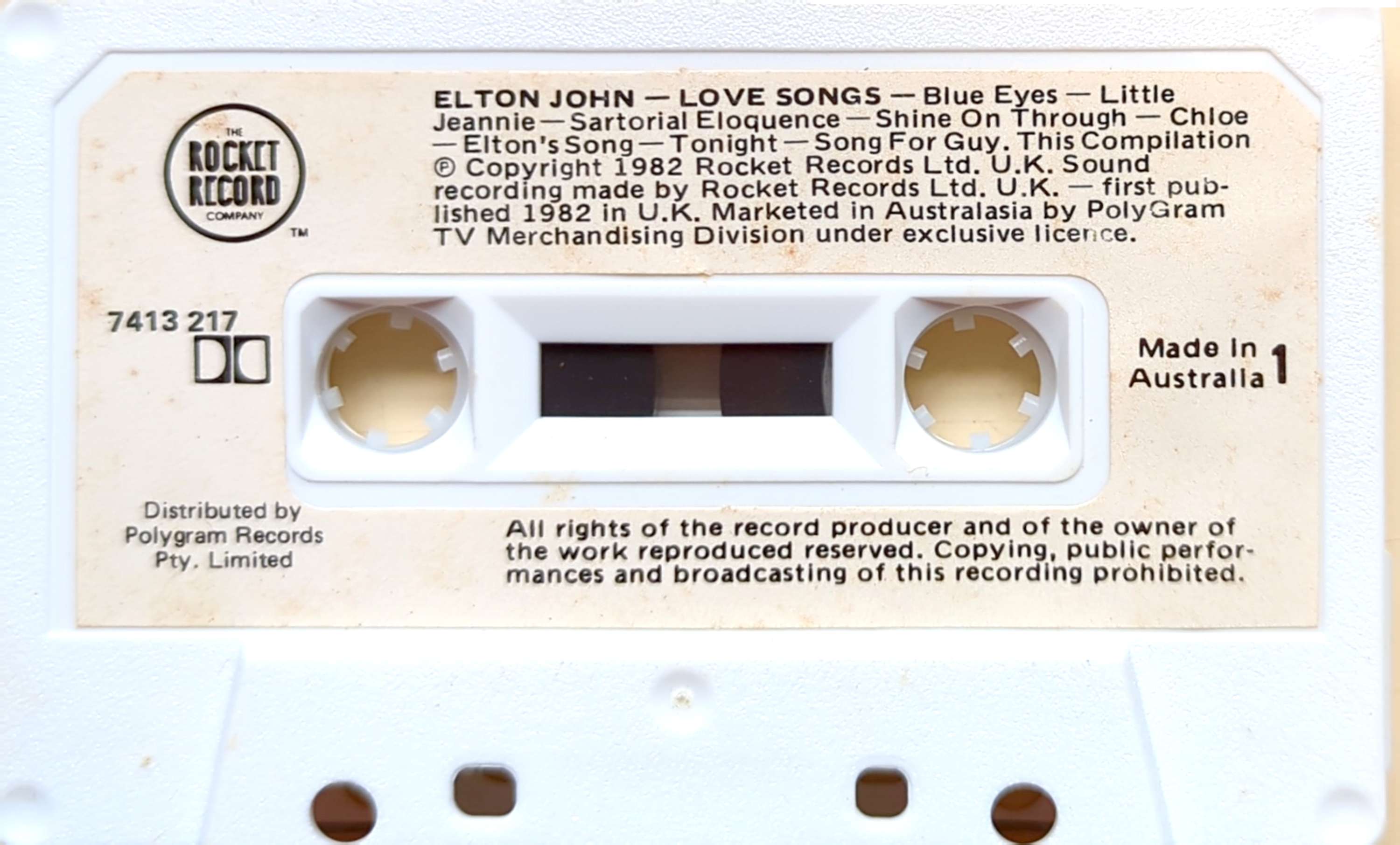 Elton John – Love Songs Cassette (Used)