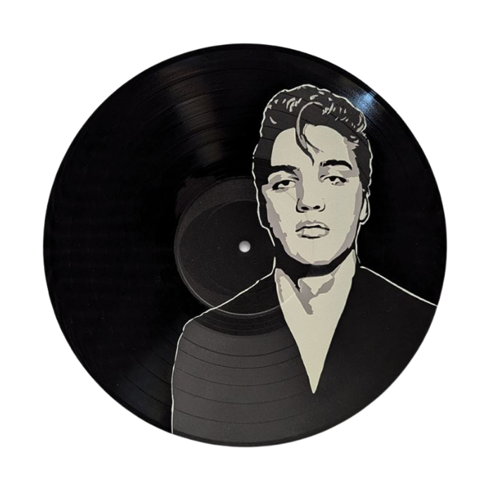 Vinyl Art - Elvis Presley Spray-Painted Vinyl