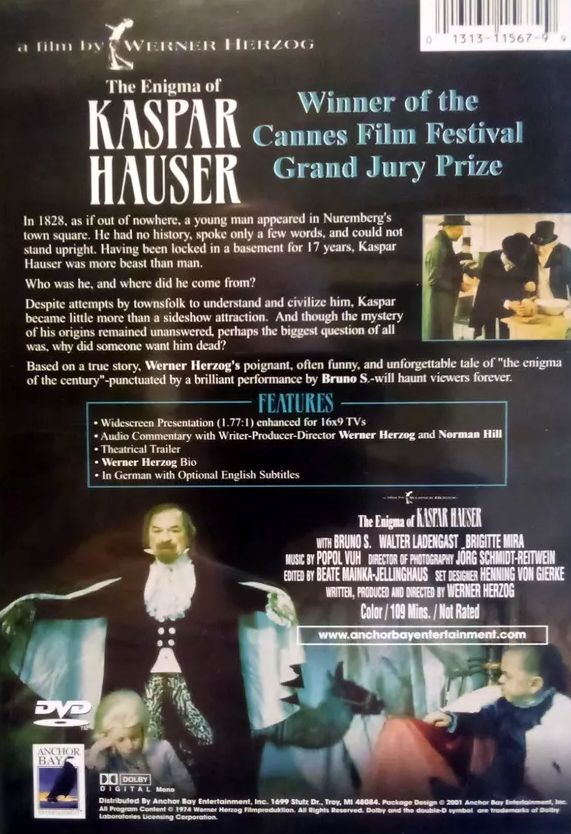 Werner Herzog - The Enigma Of Kaspar Hauser (1974) DVD