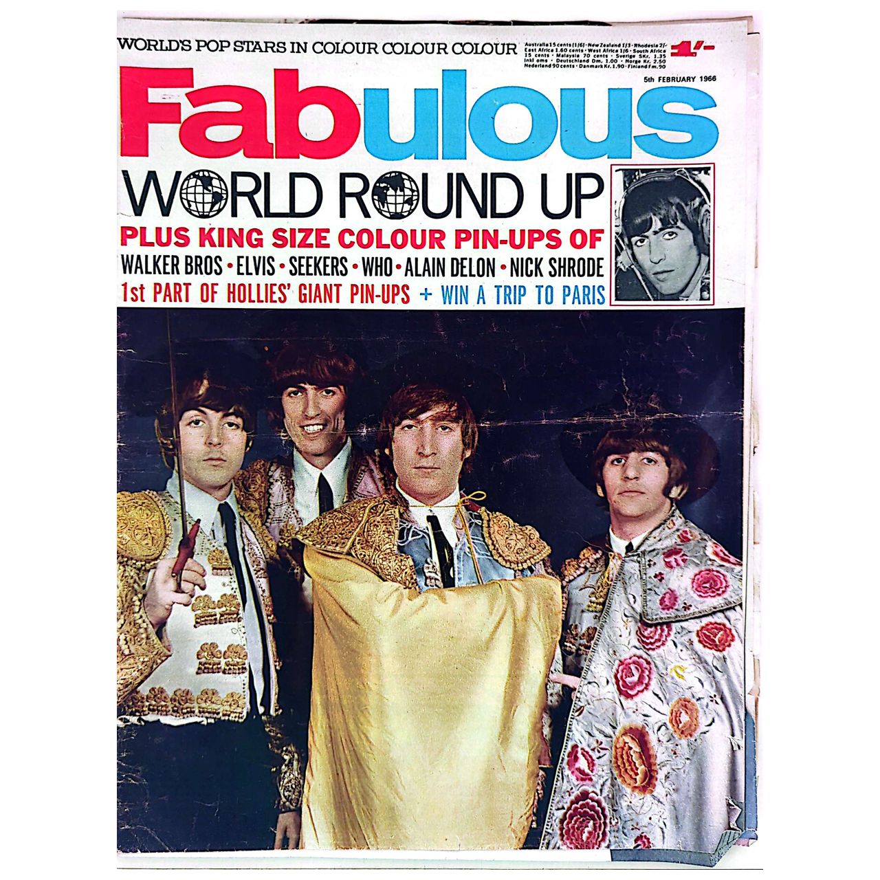 Beatles - Fabulous 5 Feb 1966 Magazine (Missing Pages)