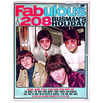 Beatles - Fabulous 208 13 Aug 1966 Magazine (Missing Page)