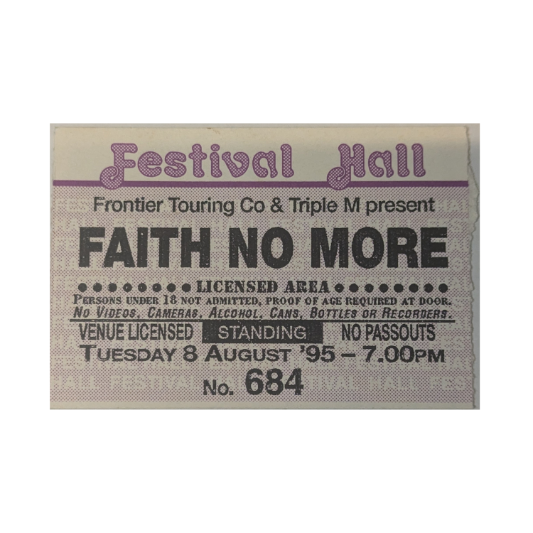 Faith No More - King For  A Day Tour 1995 Original Vintage Concert Ticket