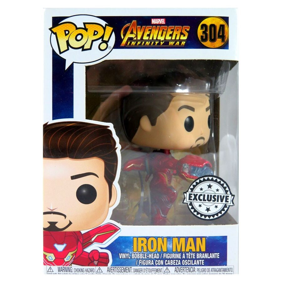 Avengers Infinity War - Iron Man Unmasked Exclusive Collectable Pop! Vinyl #304