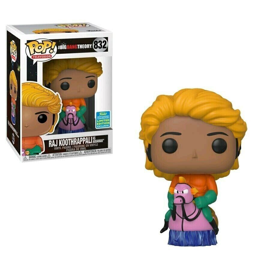 Big Bang Theory - Raj Koothrappali As Aquaman 2019 SDCC Collectable Pop! Vinyl #832