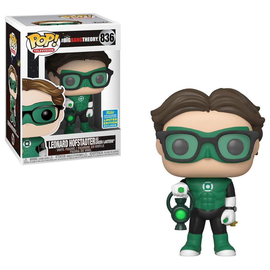 Big Bang Theory - Leonard Hofstadter As Green Lantern 2019 SDCC Collectable Pop! Vinyl #836