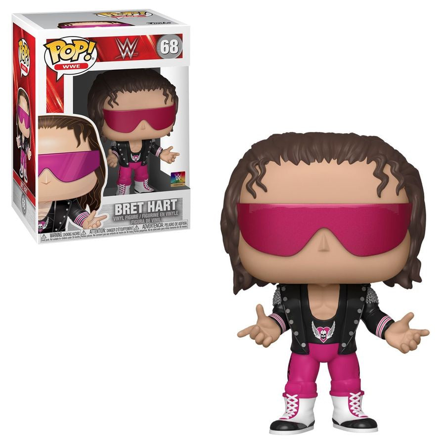 WWE - Bret Hit Man Hart (Pink) Collectable Pop! Vinyl #68
